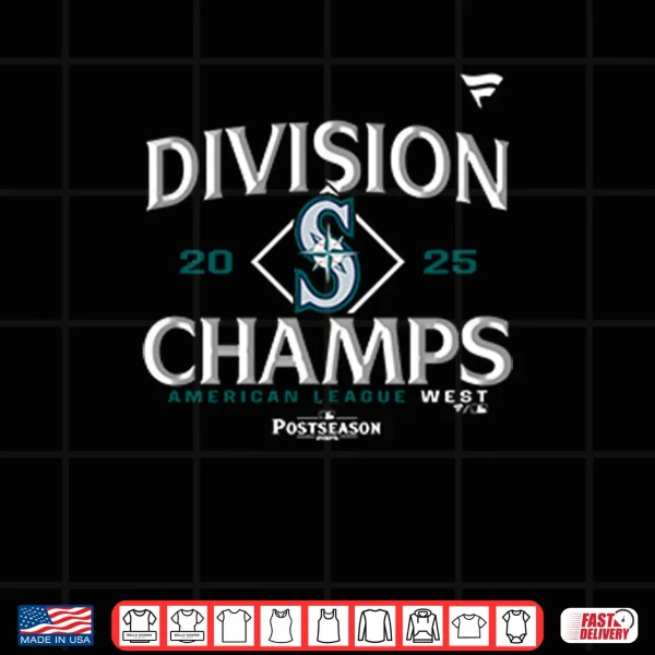 Design Seattle Mariners AL West Division Champs 2025 Shirt