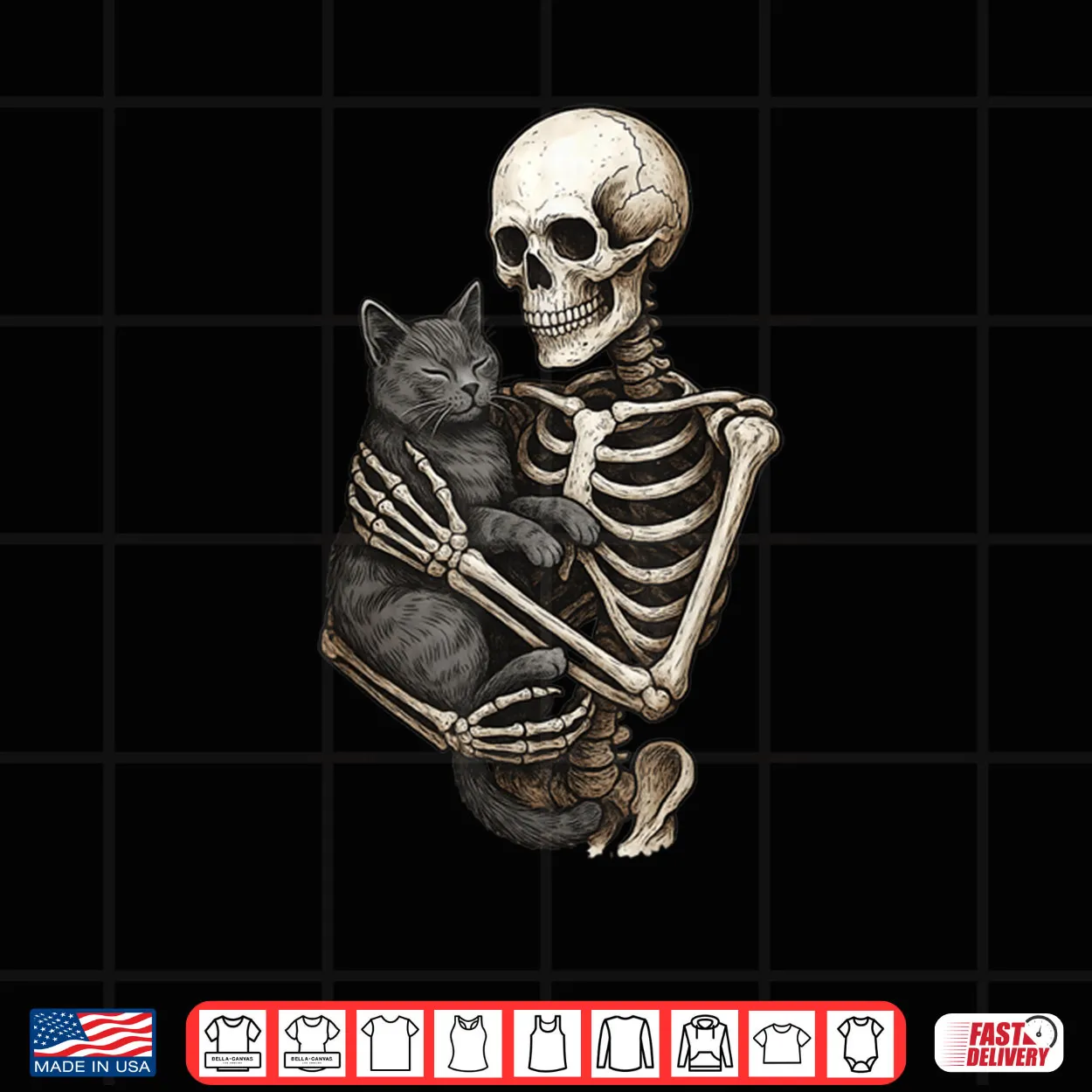 Skeleton Hugging Cat Halloween Cats Lover Cat Mom Cat Dad Shirt Skeleton Hugging Cat Halloween Cats Lover Cat Mom Cat Dad Shirt