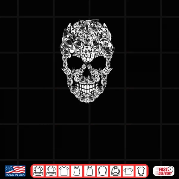 Design Skull German Shepherd Halloween Dog Lover I Cool Shepherd Shirt