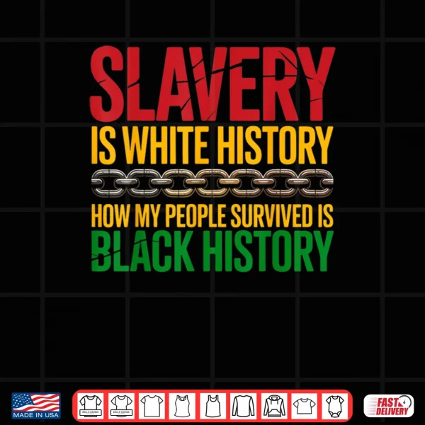Slavery is White History Juneteenth Black History Month Shirt 3 Design Slavery is White History Juneteenth Black History Month Shirt