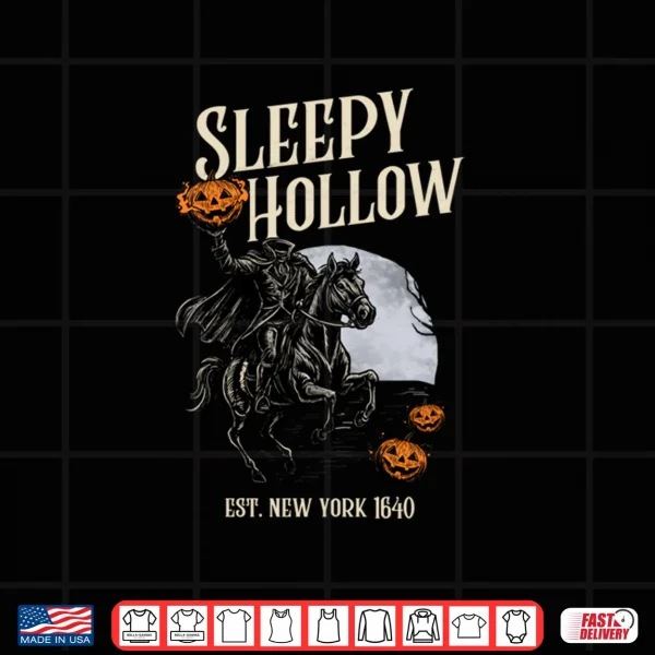 Design Sleepy Hollow New York Est. 1640 Halloween Headless Pumpkin Shirt