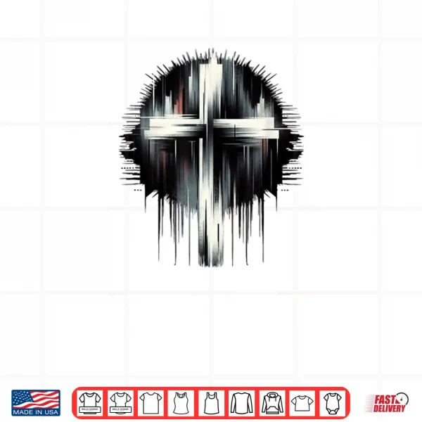 Stunning Street Art Graphic Christian Cross of Jesus Christ Shirt 2 Design Stunning Street Art Graphic Christian Cross of Jesus Christ Shirt 1