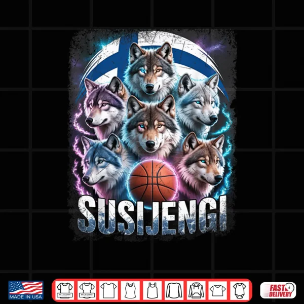 Susijengi Finnish Basketball Fan Suomi Wolf Finland Flag Shirt 3 Design Susijengi Finnish Basketball Fan Suomi Wolf Finland Flag Shirt