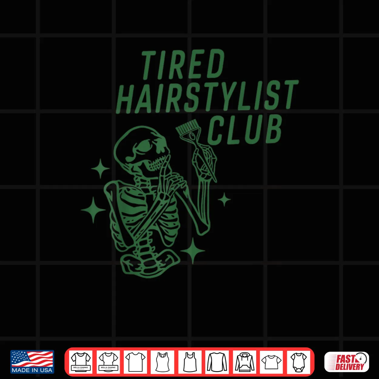 Tired Hairstylist Club Skeleton Baber Hairdresser Halloween Shirt Tired Hairstylist Club Skeleton Baber Hairdresser Halloween Shirt
