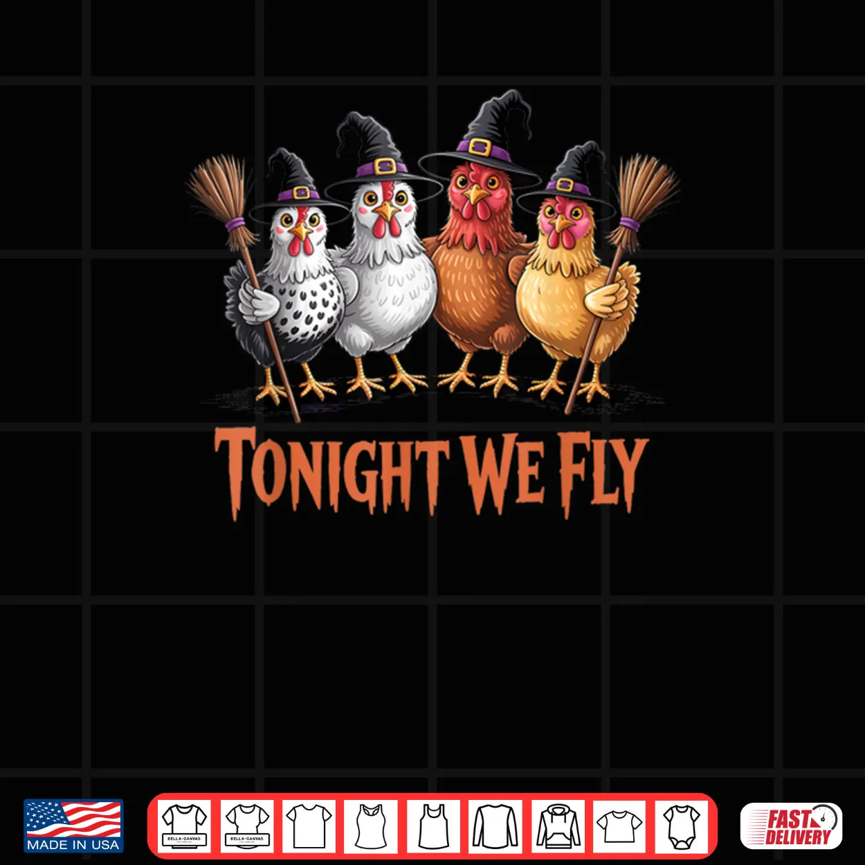 Tonight We Fly Funny Witch Chicken Halloween Shirt Tonight We Fly Funny Witch Chicken Halloween Shirt