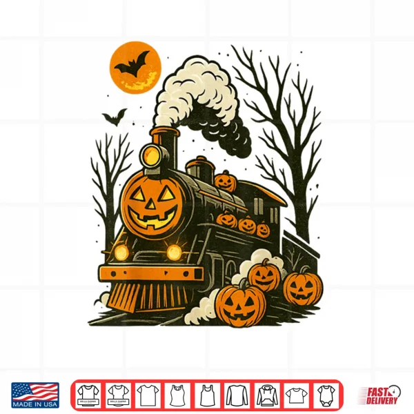 Design Trains Pumpkin Halloween Shirt