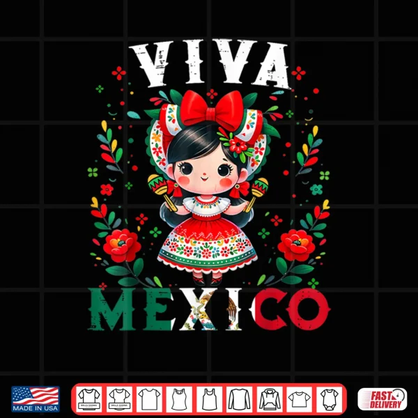 Design Viva Mexico Flag Mexican Independence Day Shirt