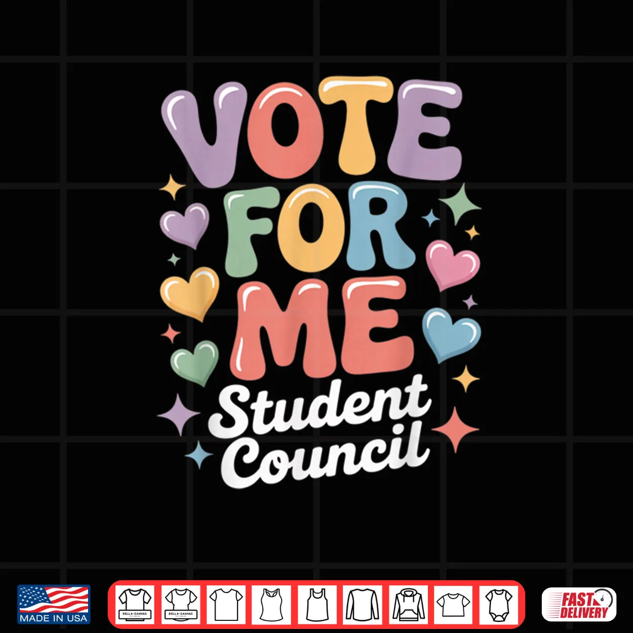 Vote for Me Student Council Vibes School Election Day Shirt Vote for Me Student Council Vibes School Election Day Shirt