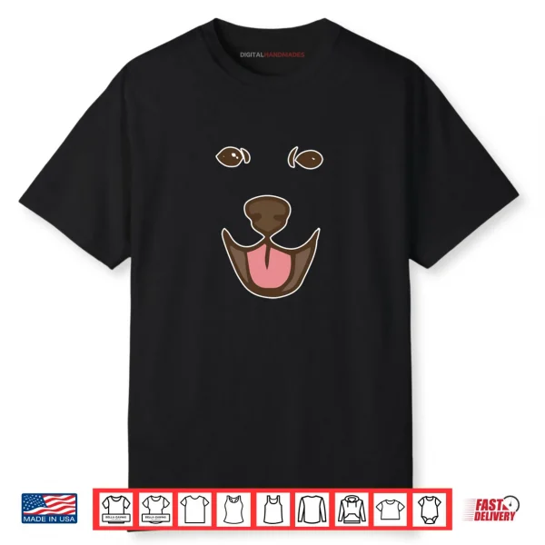 Dog Face Golden Retriever Labrador Funny Halloween Spooky Shirt