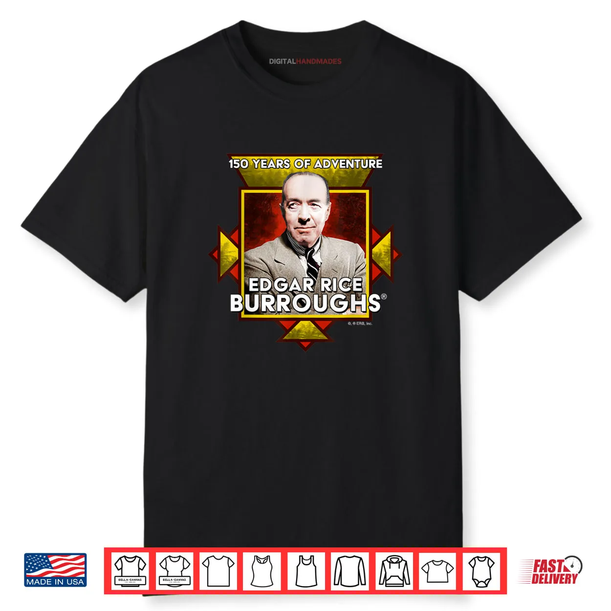 Edgar Rice Burroughs 150 Years of Adventure Shirt Edgar Rice Burroughs 150 Years of Adventure Shirt