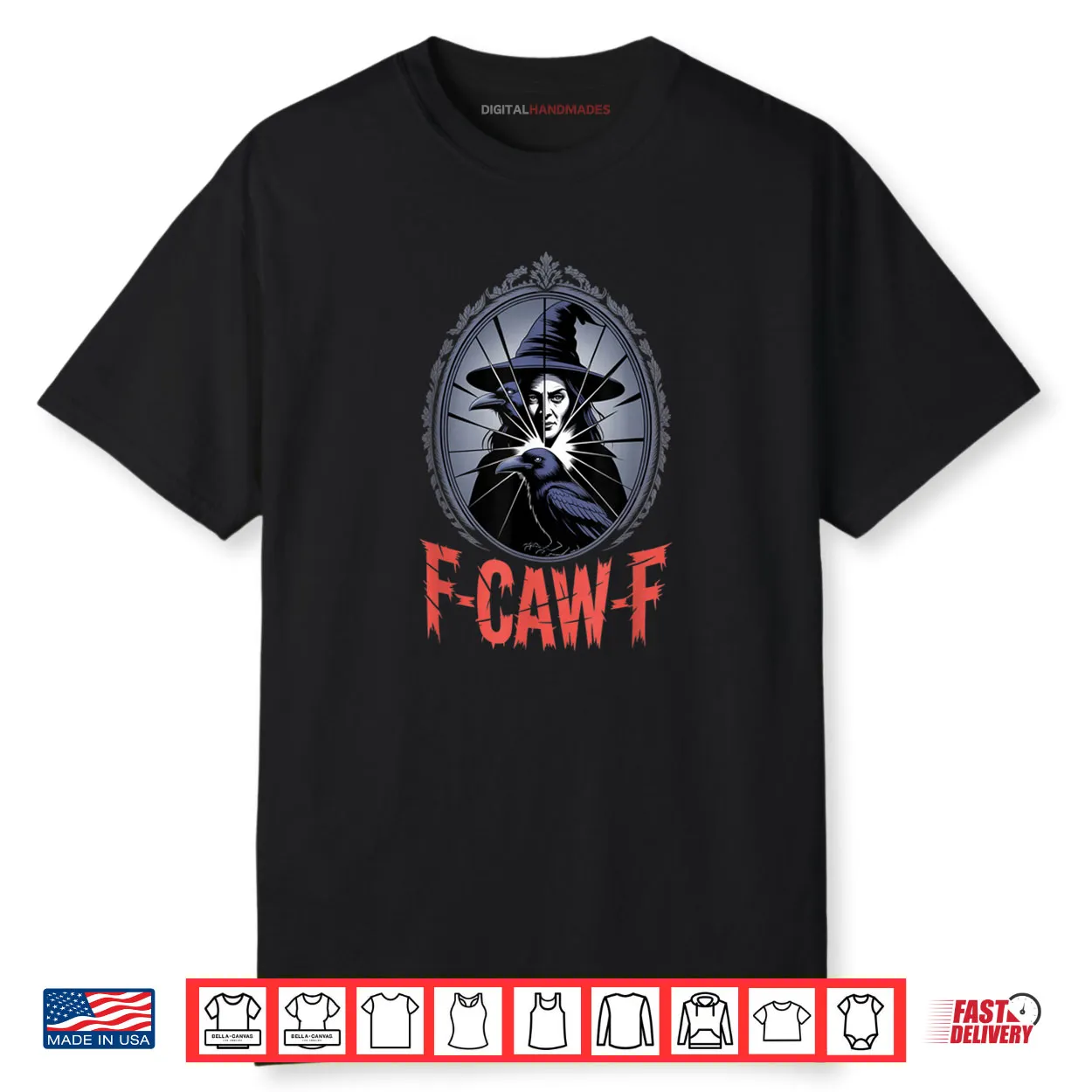 F Caw F Crow Funny Gothic Moon Black Bird Halloween Shirt F Caw F Crow Funny Gothic Moon Black Bird Halloween Shirt