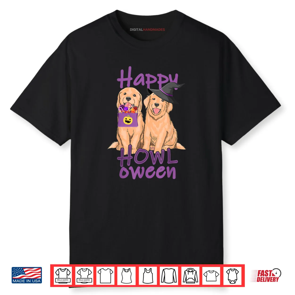 Fall Golden Retriever Lovers Halloween Happy Howl O Ween Shirt Fall Golden Retriever Lovers Halloween Happy Howl O Ween Shirt