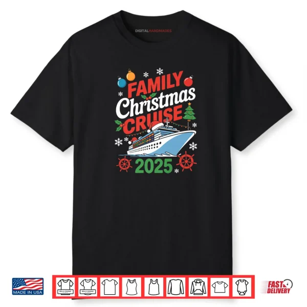 Family Christmas Cruise 2025 Holiday Vacations Shirt