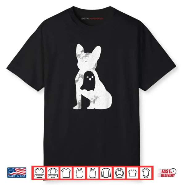 French Bulldog Ghost Lazy DIY Halloween Costume Frenchie Dog Shirt