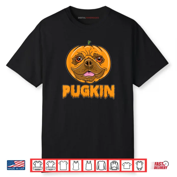 French Bulldog Pumpkin Frenchie Pugkin Halloween Shirt