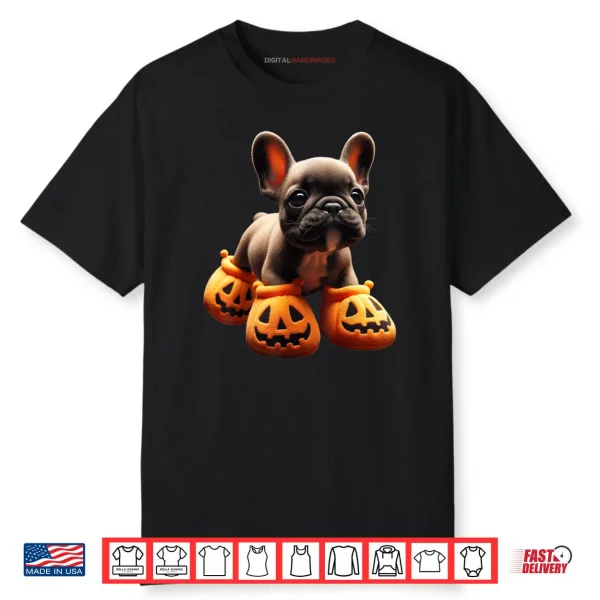 French Bulldog Pumpkin Slippers Halloween Shirt