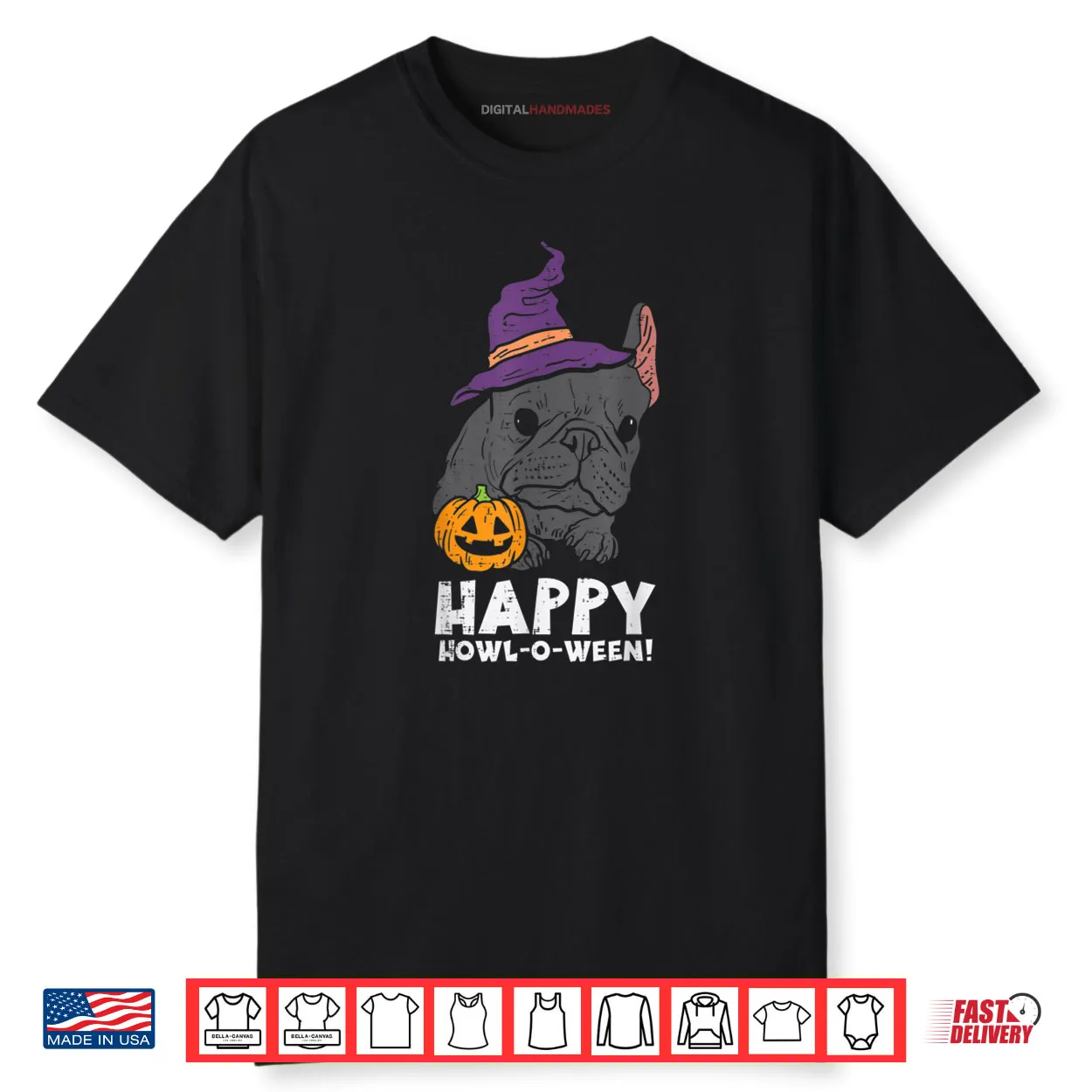 French Bulldog Witch Happy Howl O Ween Funny Halloween Dog Shirt French Bulldog Witch Happy Howl O Ween Funny Halloween Dog Shirt