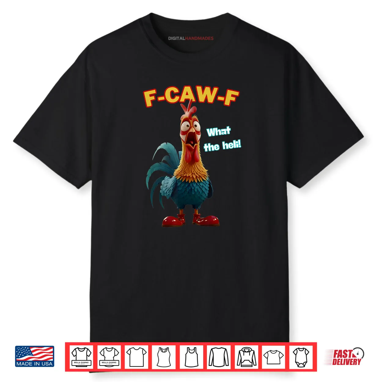Funny Chicken F CAW F What The Heli Poultry Humor Shirt Funny Chicken F CAW F What The Heli Poultry Humor Shirt