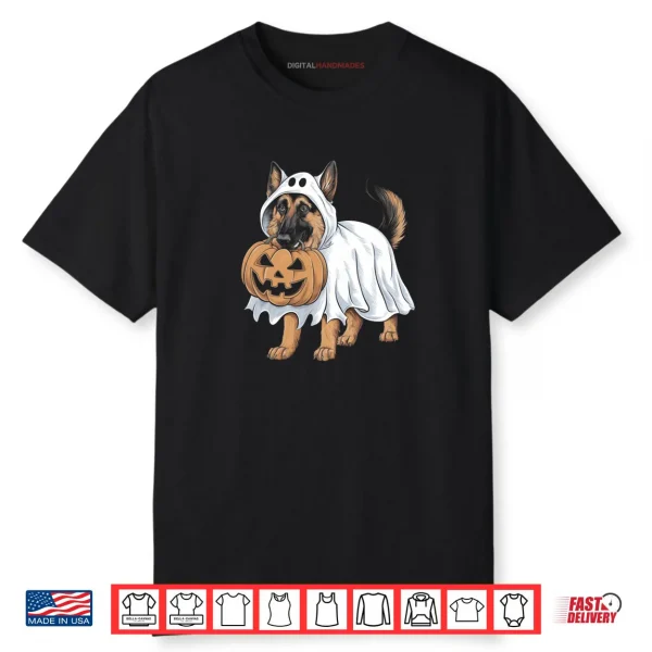 German Shepherd Ghost Dog Halloween Shirt