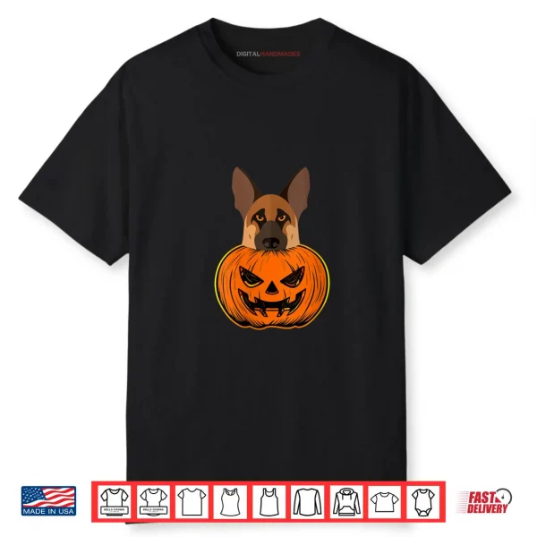 German Shepherd Halloween Pumpkin Carving Police Canine Dog Shirt