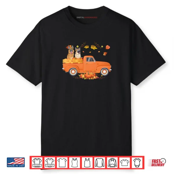 German Shepherd Pumpkin Truck Fall Thanksgiving Halloween Shirt