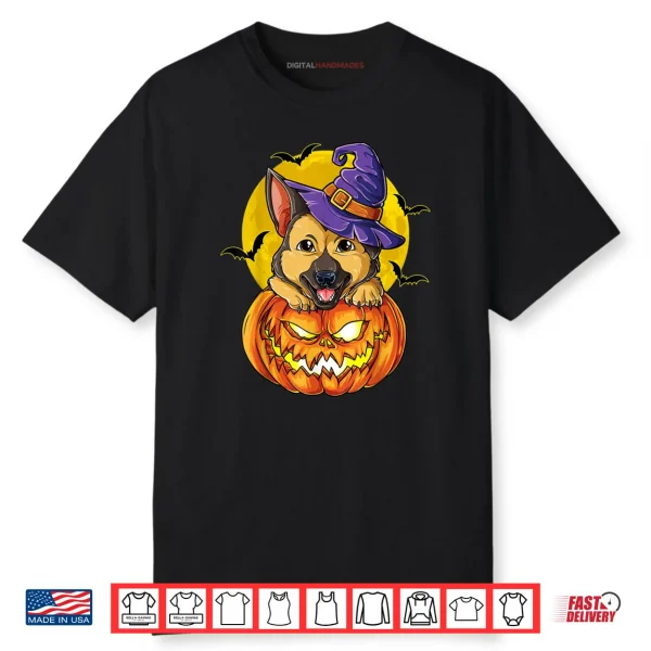 German Shepherd Witch Pumpkin Shirt