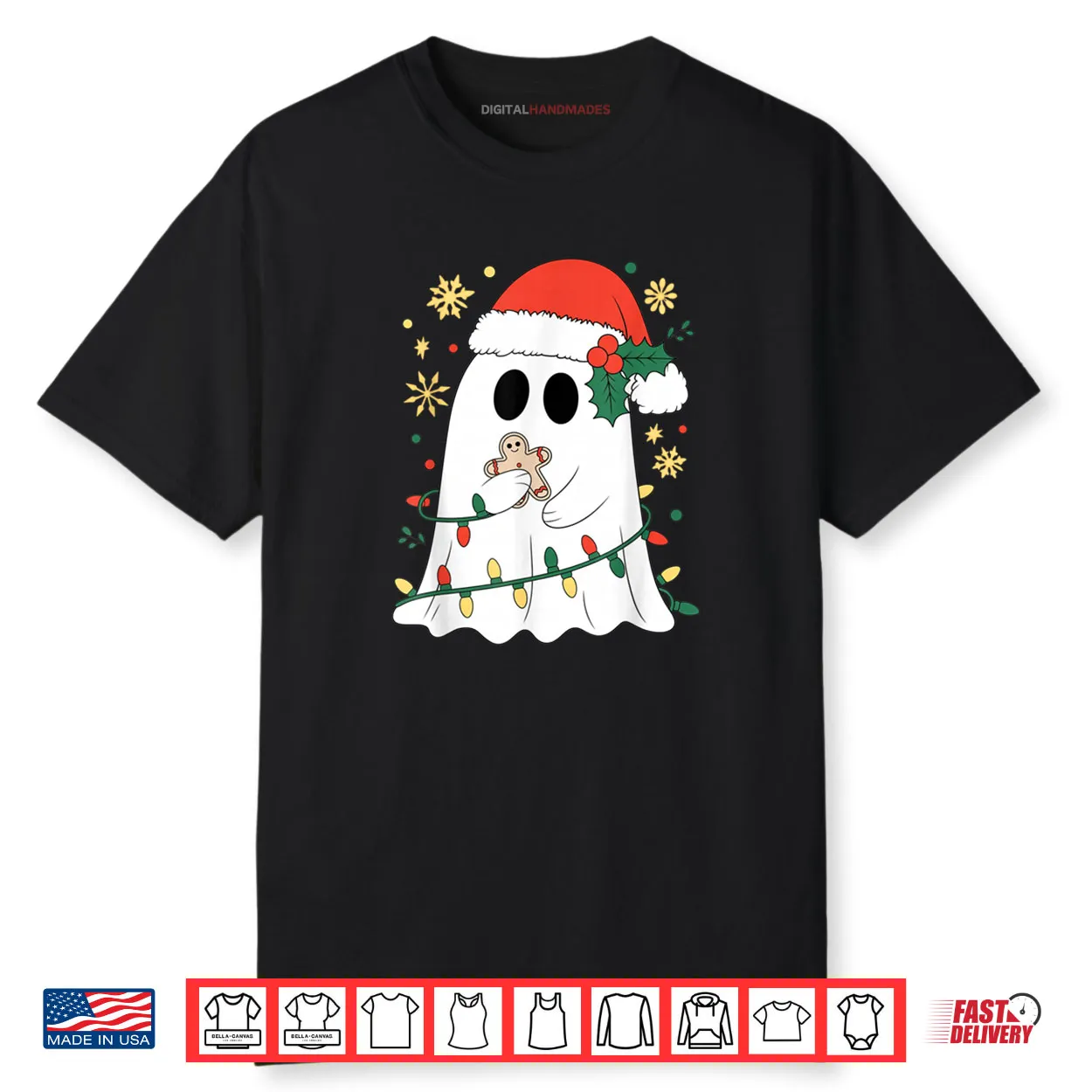 Ghost Christmas Santa Spooky Christmas Shirt Ghost Christmas Santa Spooky Christmas Shirt