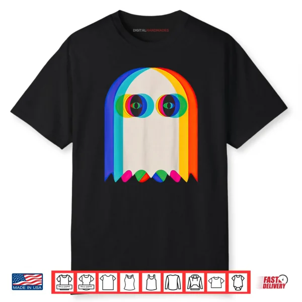 Ghost Trippy Vaporwave Halloween Techno Rave EDM Shirt