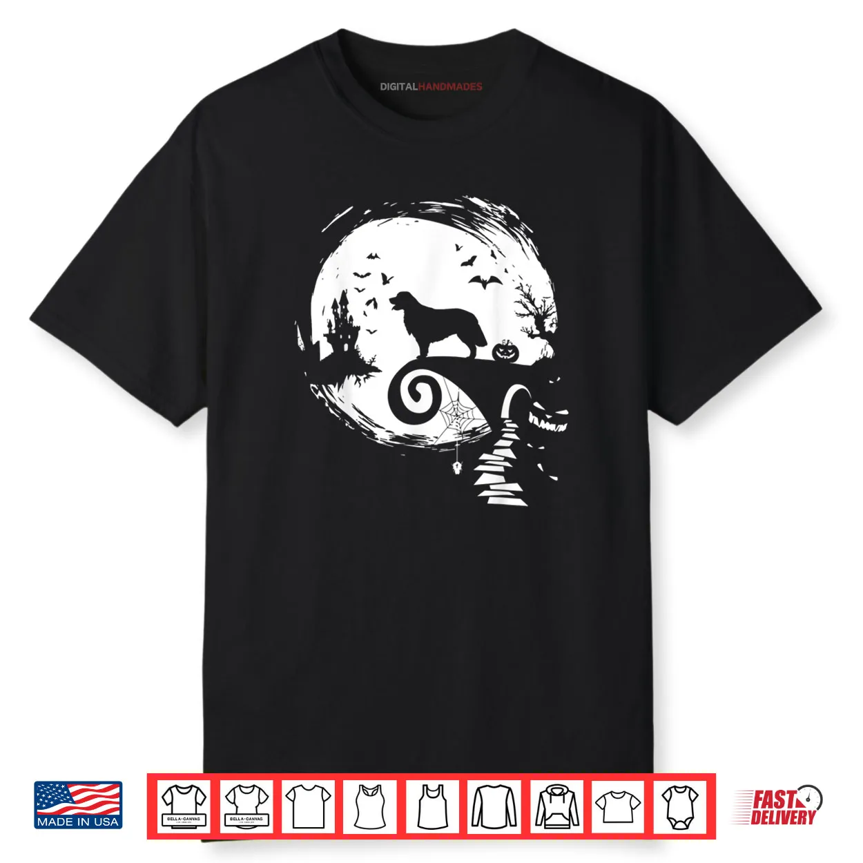 Golden Retriever And Moon Halloween Costume Dog Lover Funny Shirt Golden Retriever And Moon Halloween Costume Dog Lover Funny Shirt