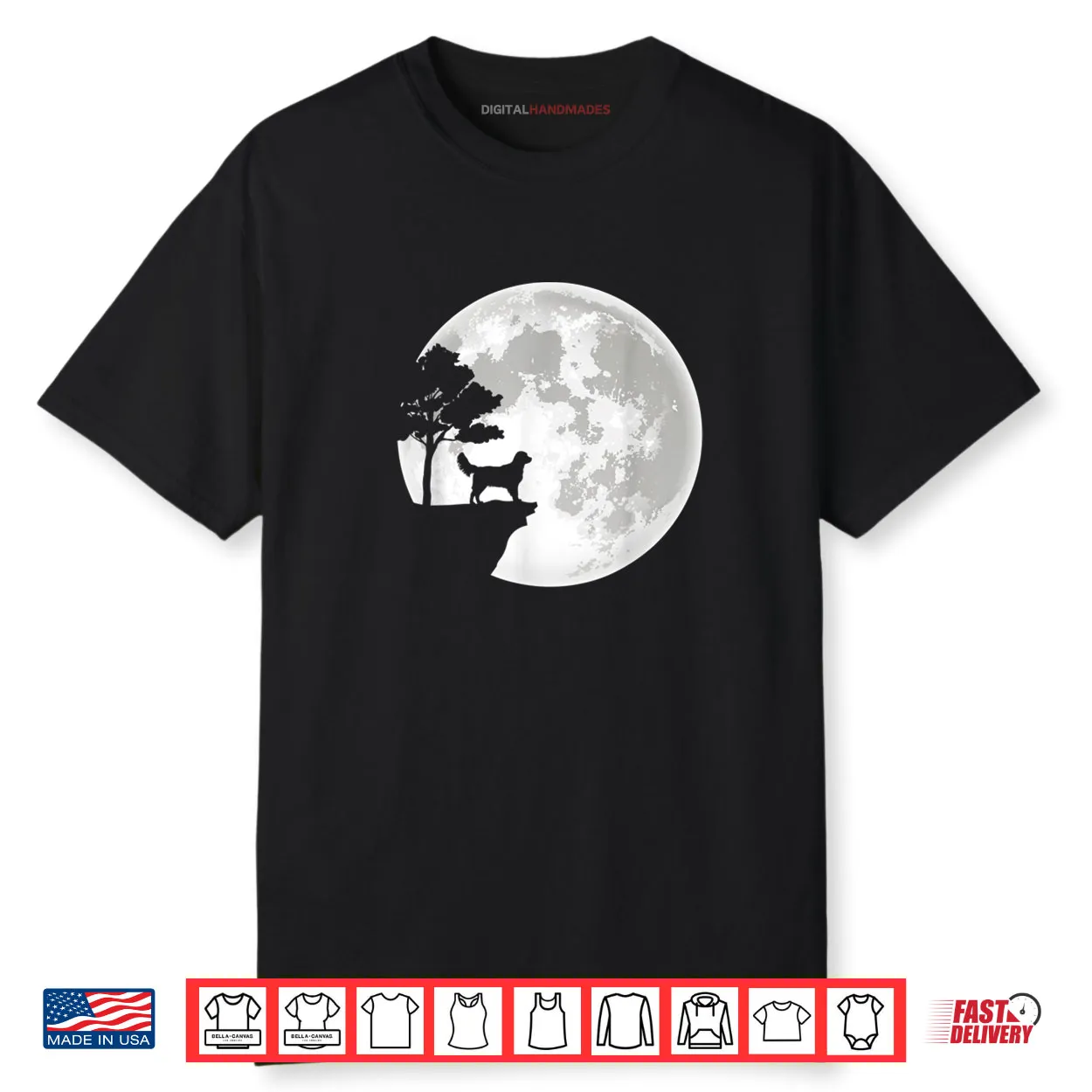 Golden Retriever Moon Halloween Costume Apparel Shirt Golden Retriever Moon Halloween Costume Apparel Shirt