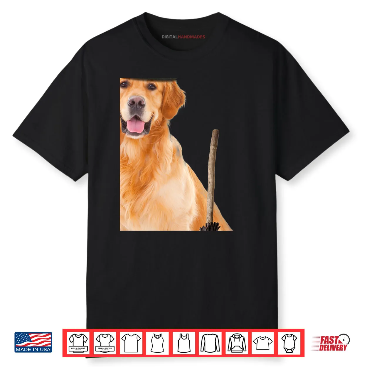 Golden Retriever Witch Hat Halloween Dog Shirt Golden Retriever Witch Hat Halloween Dog Shirt