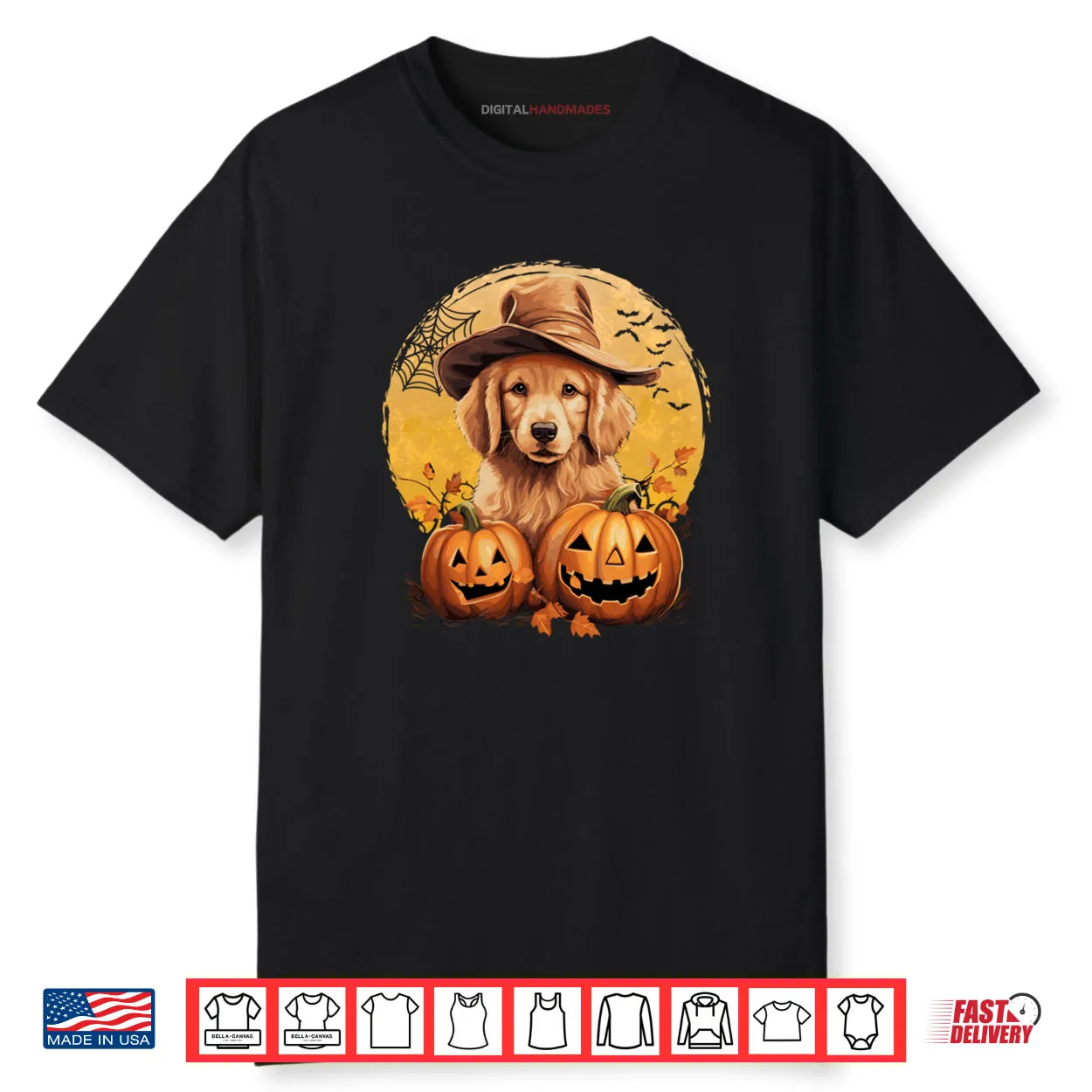 Golden Retriever Witch Howl O Ween Pawsome Pumpkin Halloween Shirt Golden Retriever Witch Howl O Ween Pawsome Pumpkin Halloween Shirt