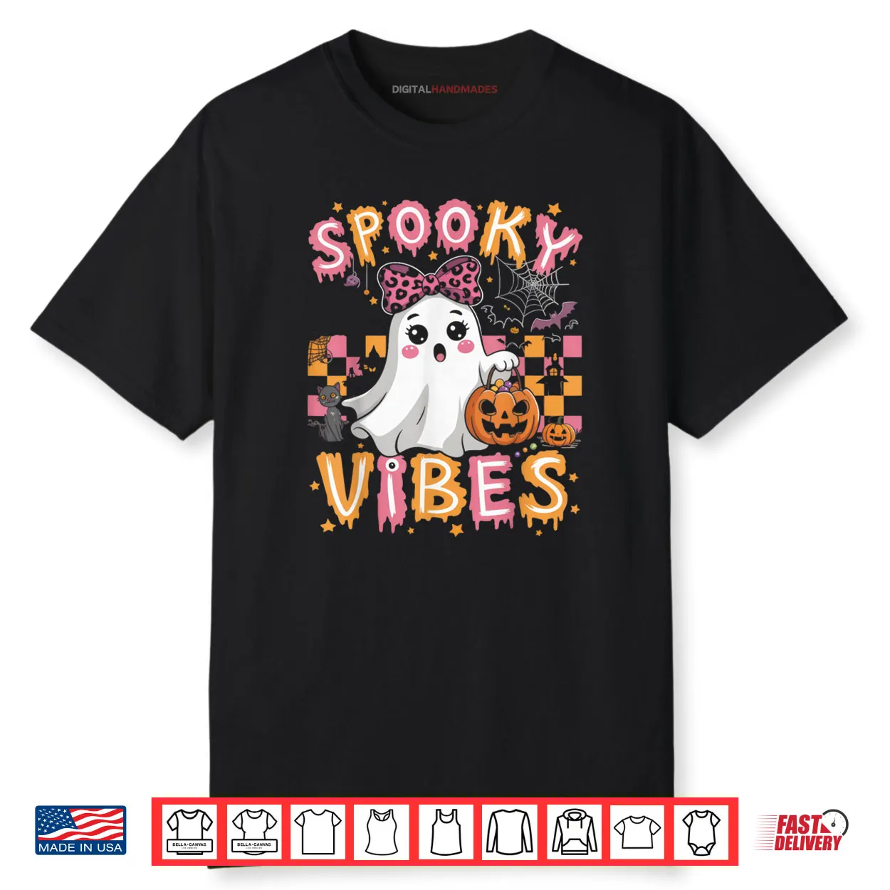Groovy Spooky Vibes Cute Boo Ghost Halloween Costumes Girls Shirt Groovy Spooky Vibes Cute Boo Ghost Halloween Costumes Girls Shirt
