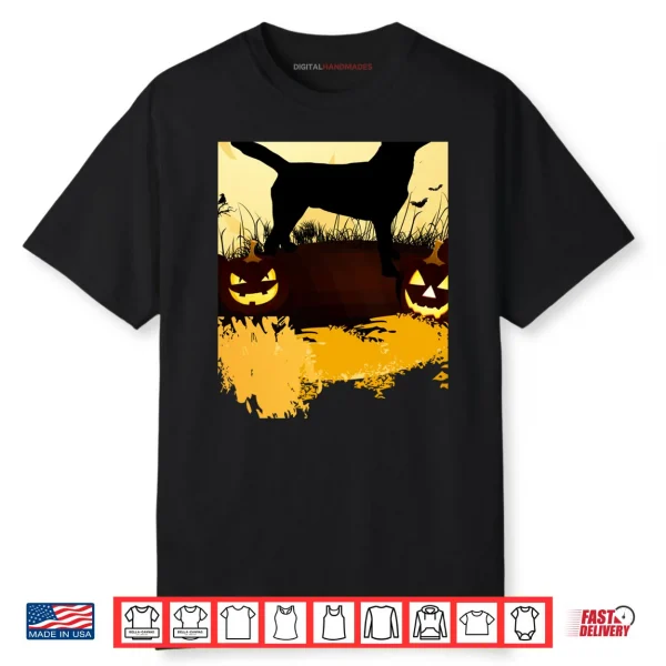 Halloween Labrador Retriever Shirt Dog Pumpkin Bat Shirt