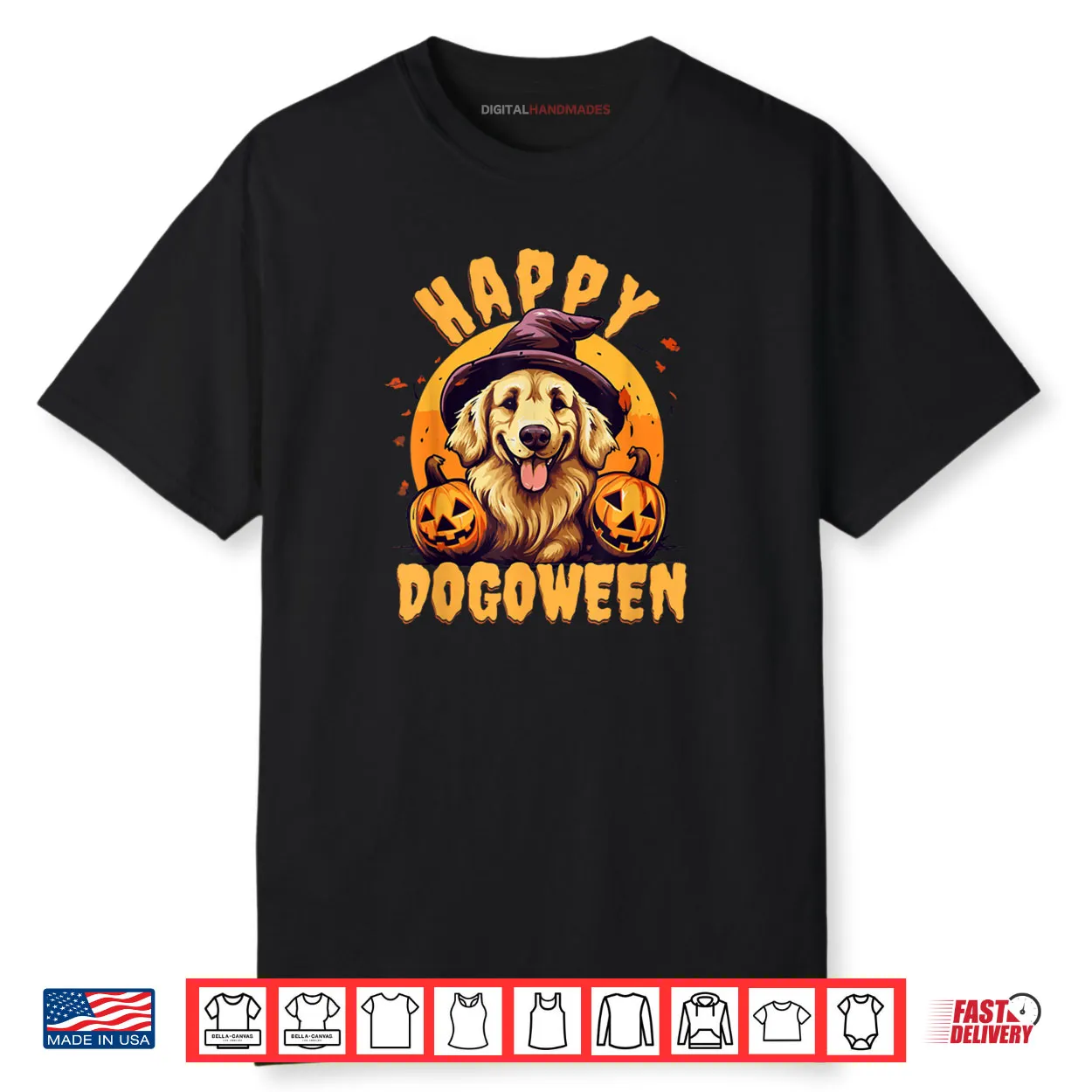 Happy Dogoween Golden Retriever Halloween Shirt Happy Dogoween Golden Retriever Halloween Shirt