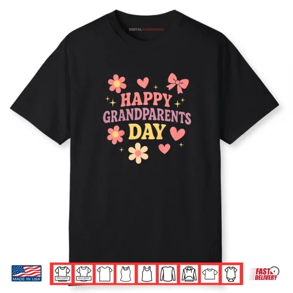 Happy Grandparents Day Toddler Girls Grandmother Grandfather Shirt