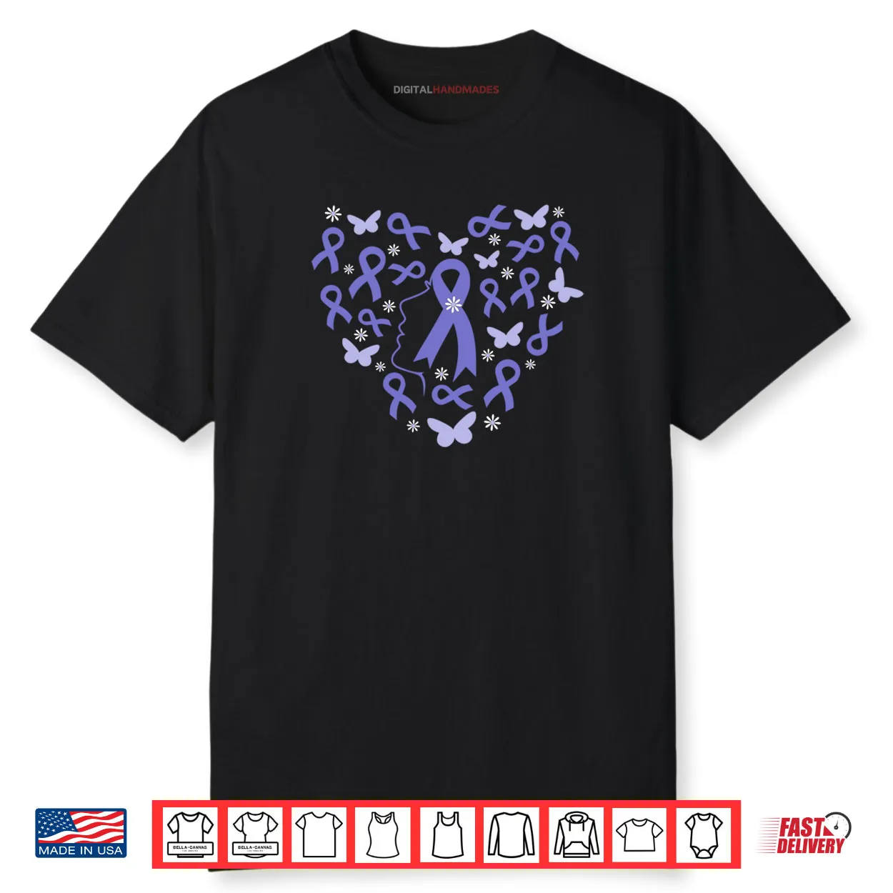Heart Woman Support Stomach Cancer Warrior Periwinkle Ribbon Shirt Heart Woman Support Stomach Cancer Warrior Periwinkle Ribbon Shirt