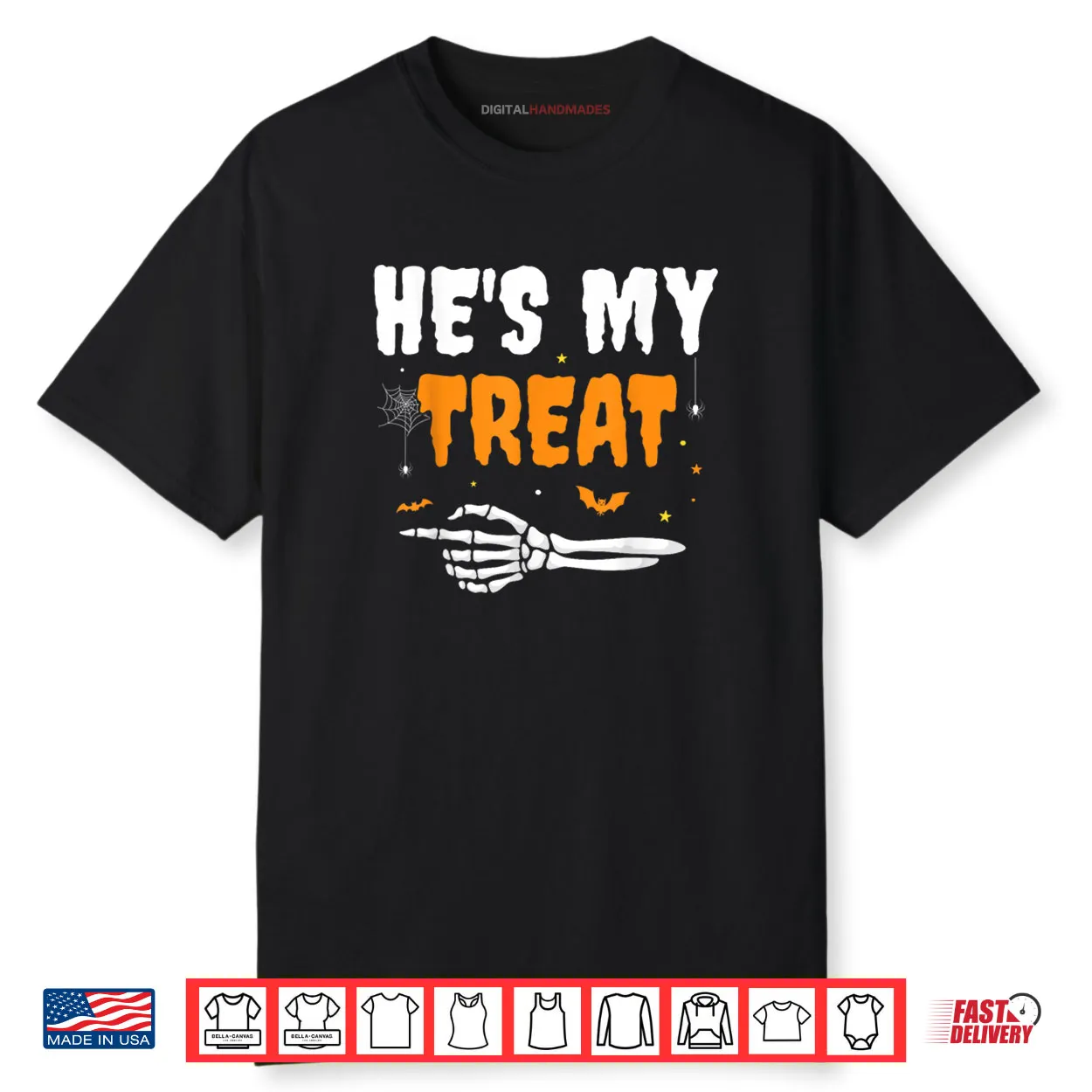 He’s My Treat Funny Skeleton Halloween Matching Couples Shirt He’s My Treat Funny Skeleton Halloween Matching Couples Shirt