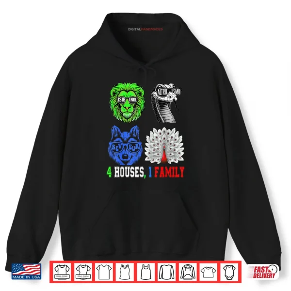 Hoodie AMISTAD ISIBINDI ALTRUISMO REVEUR 4 Houses 1 Family Shirt