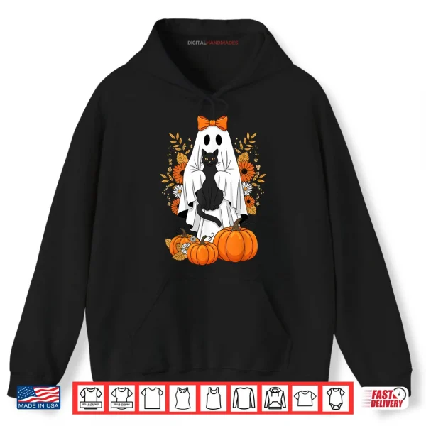 Black Cat Ghost Pumpkin Cute Fall Halloween Shirt 2 Hoodie Black Cat Ghost Pumpkin Cute Fall Halloween Shirt