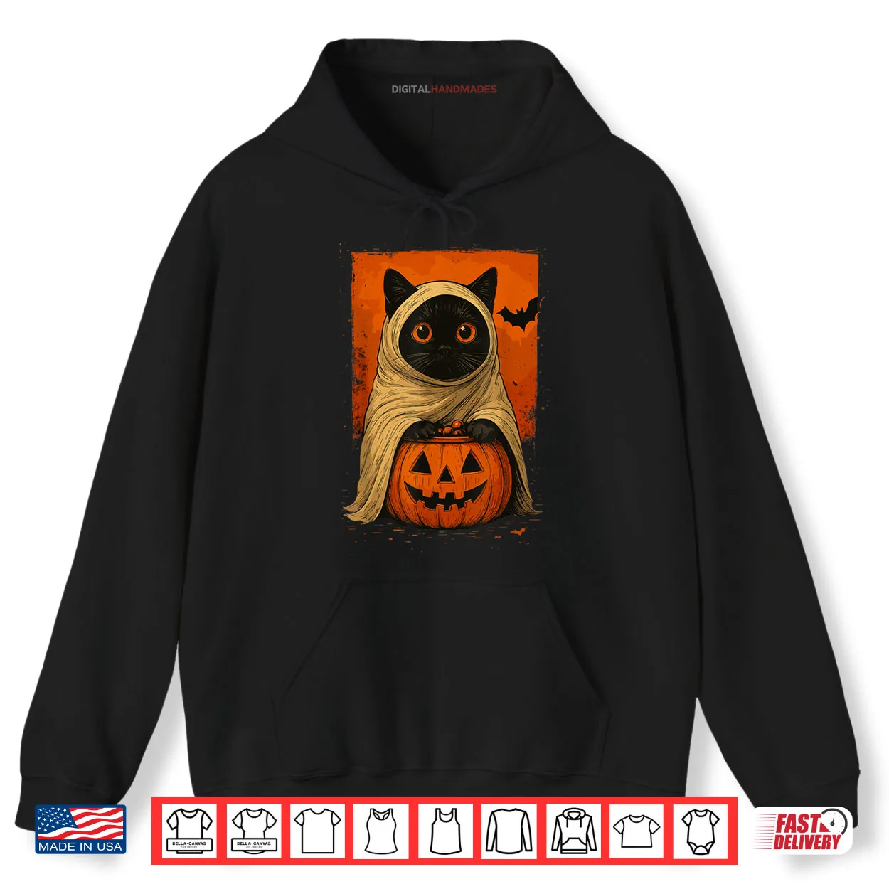 Black Cat Halloween Pumpkin Spooky Ghost Funny Vintage Shirt Black Cat Halloween Pumpkin Spooky Ghost Funny Vintage Shirt