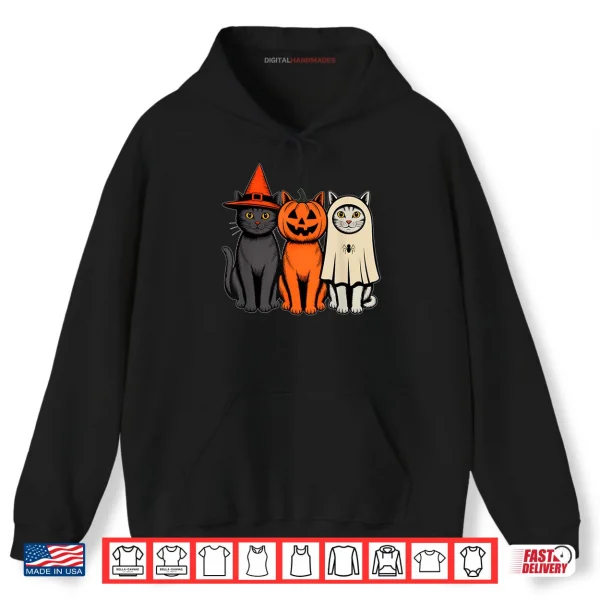 Black Cat Witch Hat Pumpkin Cute Ghost Halloween Shirt 2 Hoodie Black Cat Witch Hat Pumpkin Cute Ghost Halloween Shirt