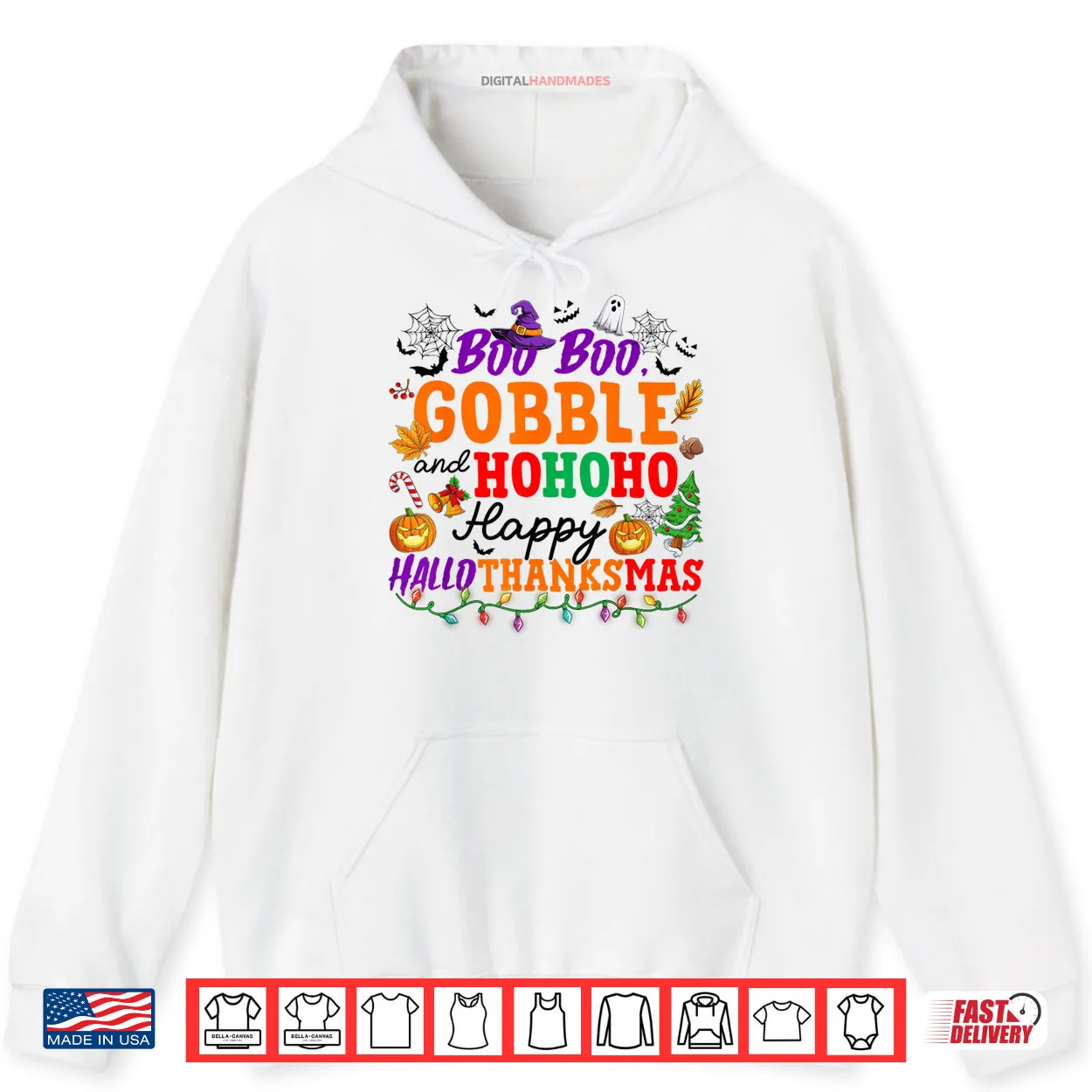 Boo Boo Gobble and HoHoHo Happy Hallothanksmas Shirt Boo Boo Gobble and HoHoHo Happy Hallothanksmas Shirt