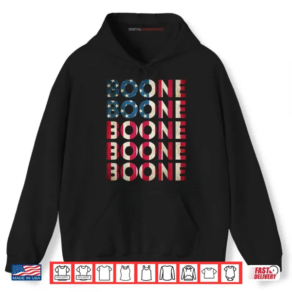 Hoodie Boone Retro US Flag Shirt