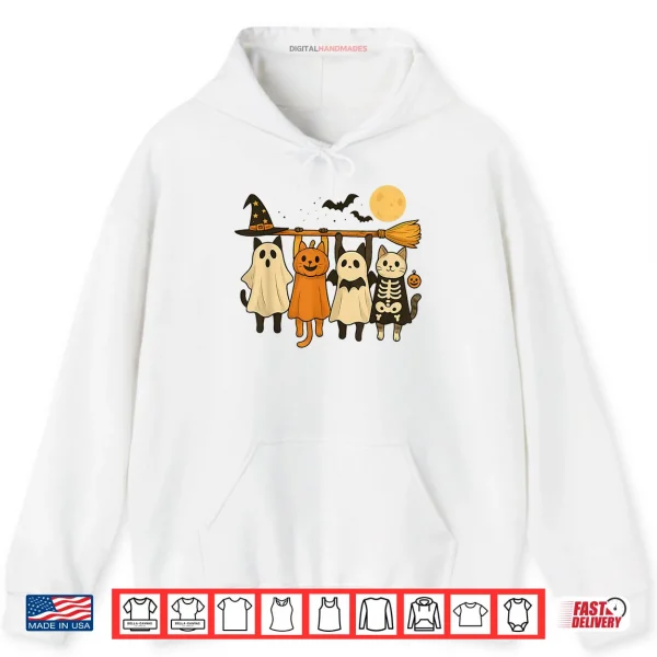Cat Ghost Pumpkin Skeleton Cute Halloween Shirt 2 Hoodie Cat Ghost Pumpkin Skeleton Cute Halloween Shirt