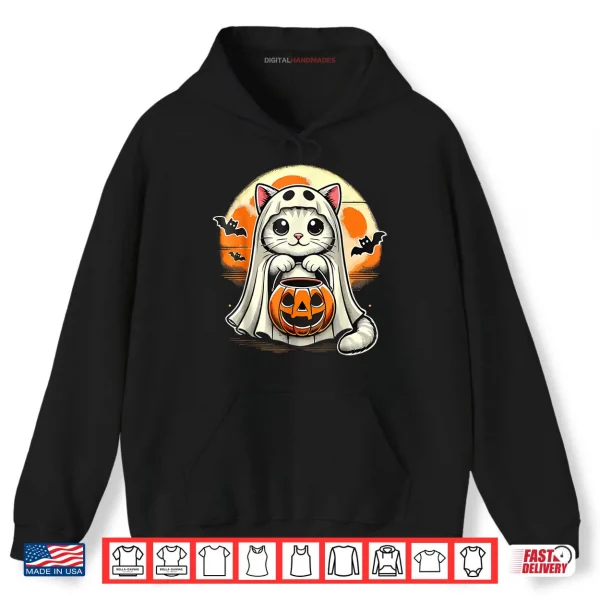 Cat Ghost for Animal Lovers Cute Halloween Shirt 2 Hoodie Cat Ghost for Animal Lovers Cute Halloween Shirt