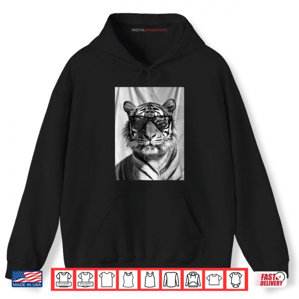 Hoodie Cute Tiger with Sunglasses Cool Jungle Animal Photo Booth Shirt