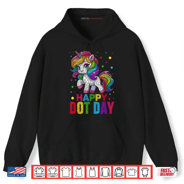 Cute Unicorn Polka Dot Art Student Happy Dot Day Shirt 2 Hoodie Cute Unicorn Polka Dot Art Student Happy Dot Day Shirt