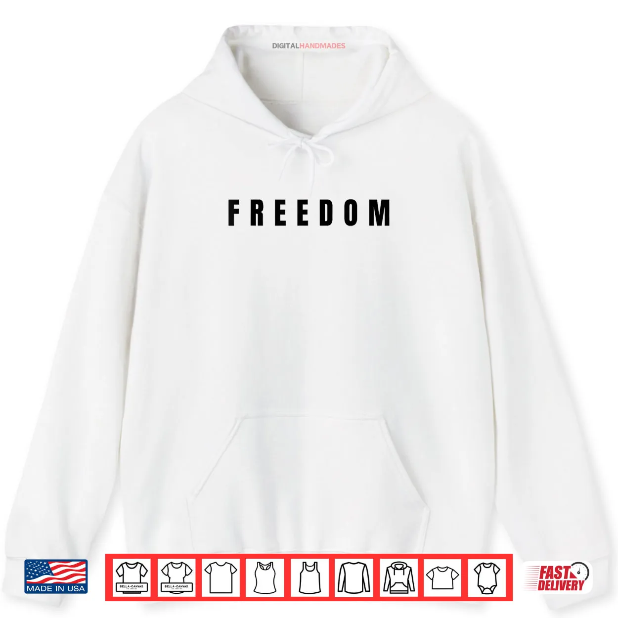 Freedom Black Text Minimalist Shirt Freedom Black Text Minimalist Shirt