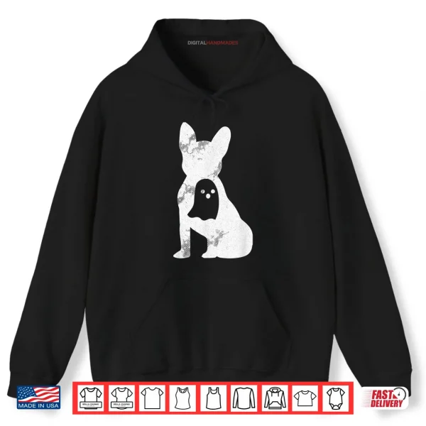 Hoodie French Bulldog Ghost Lazy DIY Halloween Costume Frenchie Dog Shirt